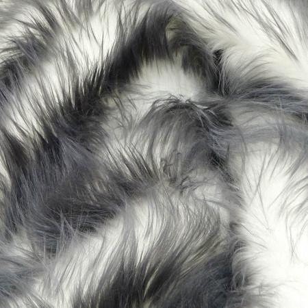Bristol GREY Tip Candy Shag Long Pile Soft Faux Fur Fabric for Fursuit, Cosplay