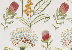 CLARKE & CLARKE/BREEGAN JANE CURTAIN FABRIC Protini 2.4 METRES SPICE EMBROIDERED