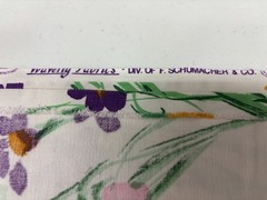 Vtg Waverly Decor Floral Fabric White Background with Flowers Sun Country