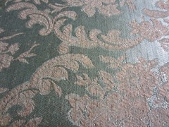 NEW~Small Pc Project~Seafoam/Taupe Damask Brocade Shimmer Light Wt Fabric~44″x55