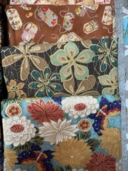 Lot of 10 fat quarters Asian Metallic cotton fabric Hoffman, Robert Kaufman