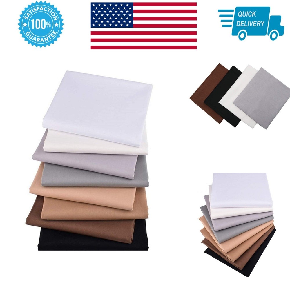 ZGXY 8 Pcs Fat Quarter Fabric Cotton Bundles 19.69″ x 19.69″
