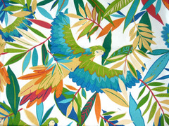 2013 Richloom Cotton Canvas Style Fabric Jungle/Macaw Birds 1yd x 56″