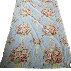 Ralph Lauren Evelyn Dusty Blue Floral Fabric Fall 1989 4.5 yards Decorator