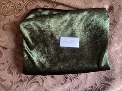 Lot Of 5 Velvet Plush Fabric Bundle 3+ Yards Craft Green Blue White Solid