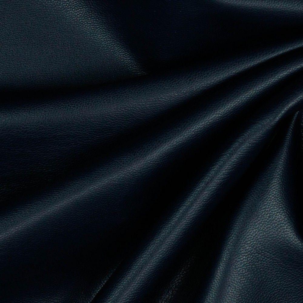 Stretchy Soft Faux Leather Fabric Material – NAVY