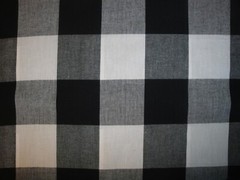 Dunroven House 3 Inch Farmhouse Check Black White Woven Cotton Homespun Fabric