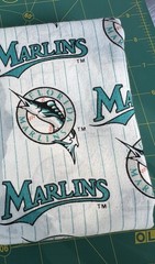 Vintage Florida Marlins Fabric 100%cotton Preowned 60” X 35”