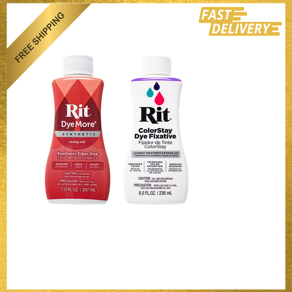 Synthetic Liquid Fiber Dye 7 oz Racing Red for Clothing Crafts and Decor