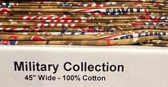 United States Various Military Branches 100% med cotton fabric by the yard #04