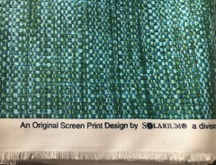 SOLARIUM RICHLOOM ORIGINAL SCREEN PRINT REMI COLOR LAGOON IN/OUTDOOR FABRIC 84″