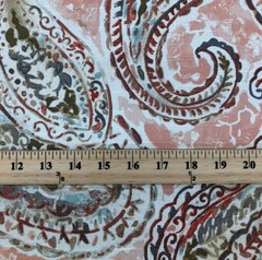 5.25 Yards 100% Linen Paisley Home Decor Fabric