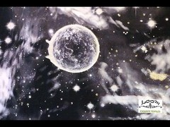 RPG232 Night Sky Moon Star Dust Planet Space Universe Cotton Quilting Fabric