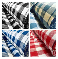 Gingham Linen Checked Cotton Vichy Fabric Plaid Material Buffalo Check 55″ Wide