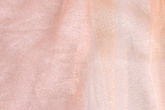Peach Glitter Tulle Fabric by the Yard, Sparkly Tulle for Dresses and Decor