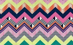 50x150cm Colourful Zig Zag Cotton Linen Fabric DIY Sewing Material