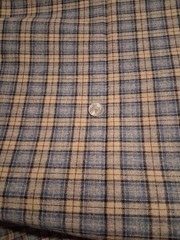 Multicolored Plaid Wool Blend Fabric 60″ X 45″