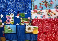 7 2/3 YDS America the Beautiful & Back Porch Celebration QUILT FABRIC SET 6 pcs