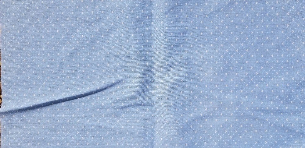 Valentine Blue Mini Heart Cotton Mask Fabric Fat Quarter