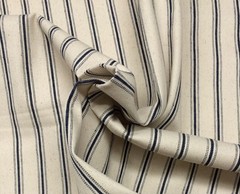 BALLARD DESIGNS VINTAGE TICKING NAVY BLUE MULTIPURPOSE FABRIC BY THE YARD 56″W
