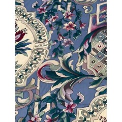 Vtg Margin Designs Upholstery Fabric Floral Vibrant Purple Lavender Chintz BTY