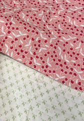 3 Long Pieces Fabric In The Beginning 2020 Cherry Patterns and Rooster
