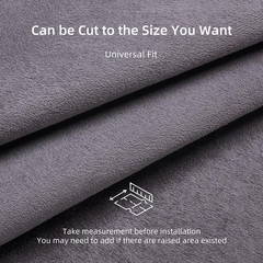 Suede Auto Headliner Fabric 120″ L × 60″ W with Foam Backing – Dark Gray In