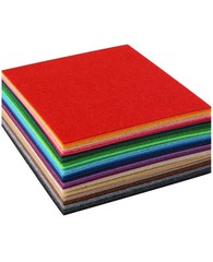 20 PCS Assorted Colors Felt Sheets 8×12 Inch 1mm Nonwoven Craft Fabric DIY