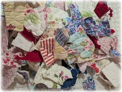 Vintage Quilt Scrap Cutter Quilt Scrap Pieces Slow Stitch, Junk Journal, Bag 7