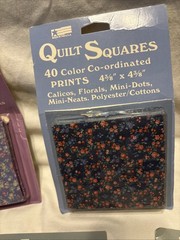 Vtg Quilt Squares 200 Color Co-ordinated Prints 4 3/8 X 4 3/8 Packages