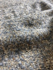 LUXE Smoke Gray Wool Bouclé with Metallic Gold Lurex — 61″ Wide Midweight—ITALY