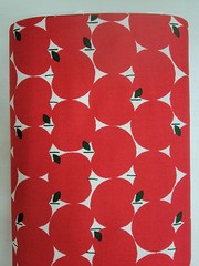 ORIMONO – Stylized Apples by Sevenberry – Red ,1/4 yard