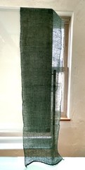 Antique Japanese BORO Indigo Kaya Mosquito Net Fabric Faded Asagi Blue Long