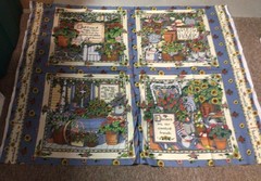 Susan Winget Fabric Vintage 1994 Flowers New – 4 Panels