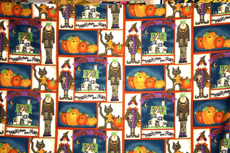 HALLOWEEN CATS AND BROOMS AND FRIENDS FROM MMFAB– 100% COTTON FABRIC