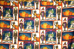 HALLOWEEN CATS AND BROOMS AND FRIENDS FROM MMFAB– 100% COTTON FABRIC
