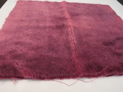 GERMAN BURGUNDY THICK SHORT MOHAIR FABRIC FOR MAKING A TEDDY BEAR 11″ X 14″