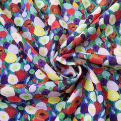 Soft Viscose 55” Wide By Yard Floral Rayon Fabric Soft Dress Gown Robe Material