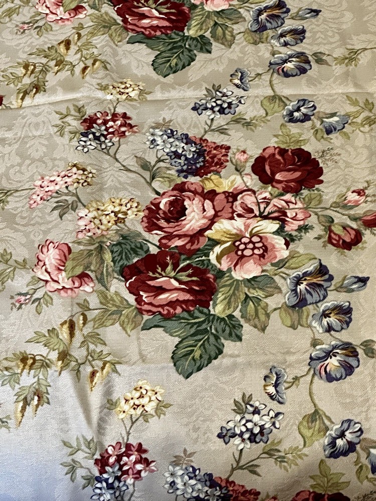 Moda Fabric South Hampton Pink Maroon ROSES Brocade DECORATOR 2yrds x 52in