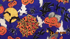Halloween Cotton Fabric -Pumkins,Ghost,Spider,Bats,Crows, -60″L x 54″W-Crafting