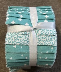 Turquoise Fabric Jelly Roll 42″ Cotton 20 Strips 2.5″ x 42″-Jo-Ann 20 Designs