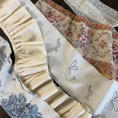 English Manor Textile Strip Collection, Vintage Primitive Trim, Sewing Supplies