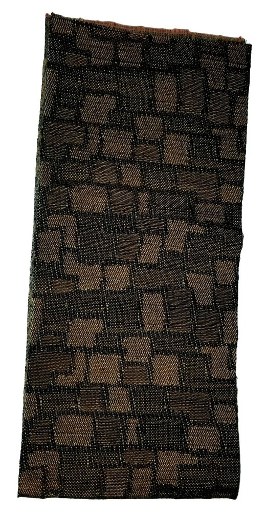 Upholstery Fabric Swatch Medium Browns With Tan Tones 18.25″ X 4″ #10Y