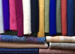 FELTED WOOL FABRIC PIECES MODA & Upcycled LOT APPLIQUE RUGS FIBER ART CRAFT 7 oz