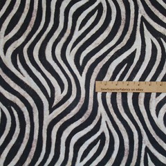 Zebra Skin Animal Kingdom Digital Print Cotton Fabric 1/2 Yard #19876-286