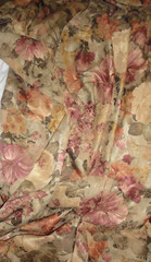 BURLINGTON MONACO MULBERRY GOLD FLORAL (1P) LAGRE FABRIC (55 X 358) 9.94 YARDS