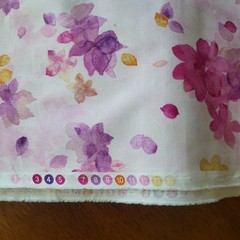 Studio 8 Quilting Treasures Fabric Watercolor Floral Lot 2 Pink Purple 109×43