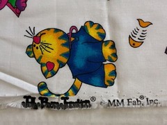 Vintage Jelly Bean Junction CATS DOCTOR NURSE MM Fabric 4 Yards 60″ W USA