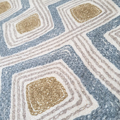 3.5 Yards Richloom Ayu Mineral Upholstery Drapery Geometric Remnant