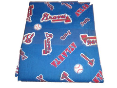! NEW LICENSED MLB ATLANTA BRAVES FABRIC BY 1.5 YARDS 60″ WIDE